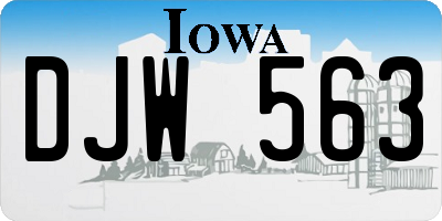 IA license plate DJW563