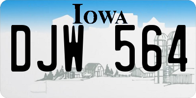 IA license plate DJW564