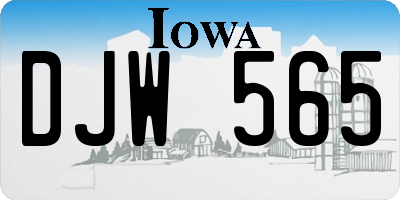 IA license plate DJW565