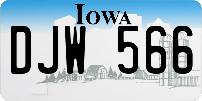 IA license plate DJW566