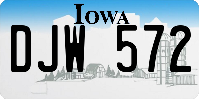 IA license plate DJW572