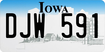 IA license plate DJW591