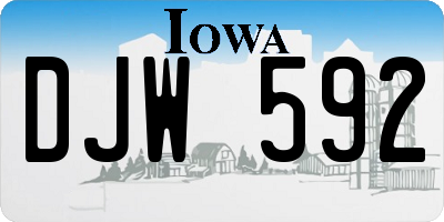 IA license plate DJW592