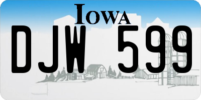 IA license plate DJW599