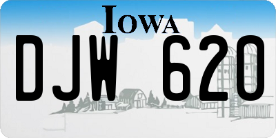 IA license plate DJW620
