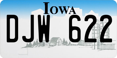 IA license plate DJW622