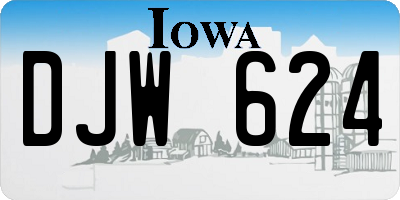 IA license plate DJW624