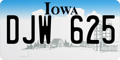 IA license plate DJW625