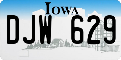 IA license plate DJW629