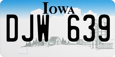 IA license plate DJW639