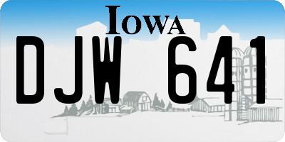 IA license plate DJW641