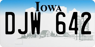 IA license plate DJW642