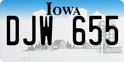 IA license plate DJW655