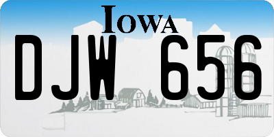 IA license plate DJW656