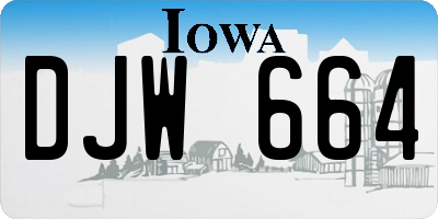 IA license plate DJW664
