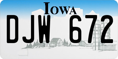 IA license plate DJW672