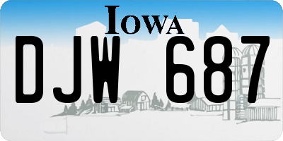IA license plate DJW687