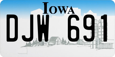 IA license plate DJW691