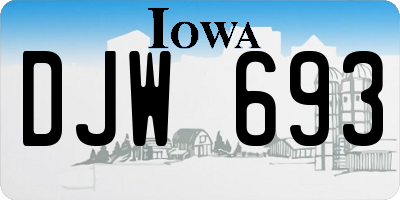 IA license plate DJW693