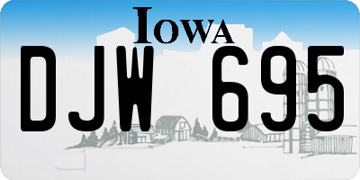 IA license plate DJW695