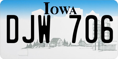IA license plate DJW706