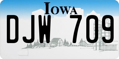 IA license plate DJW709