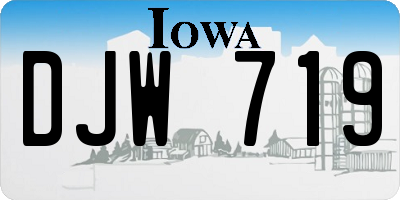 IA license plate DJW719