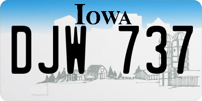 IA license plate DJW737