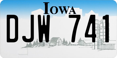 IA license plate DJW741
