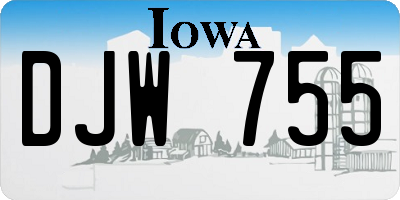 IA license plate DJW755