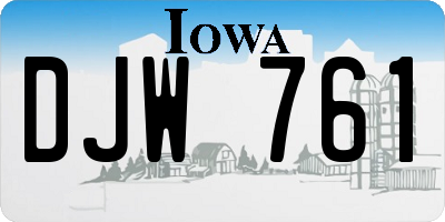 IA license plate DJW761