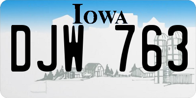 IA license plate DJW763