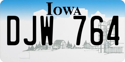 IA license plate DJW764