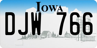 IA license plate DJW766