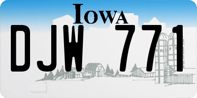 IA license plate DJW771