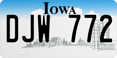IA license plate DJW772