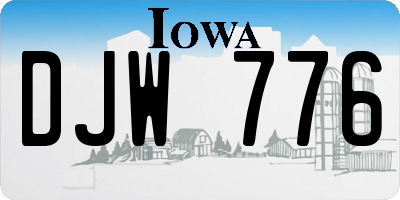 IA license plate DJW776