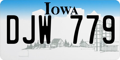 IA license plate DJW779