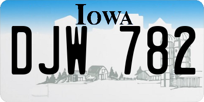 IA license plate DJW782