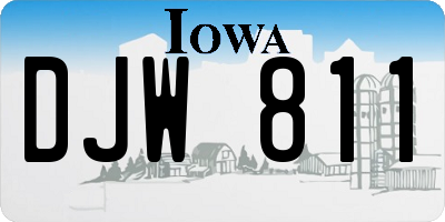 IA license plate DJW811