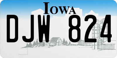 IA license plate DJW824