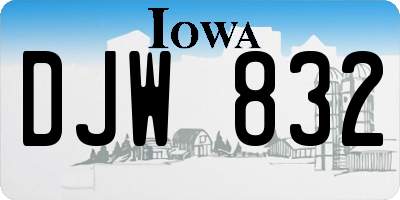 IA license plate DJW832