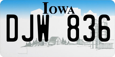 IA license plate DJW836