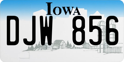 IA license plate DJW856