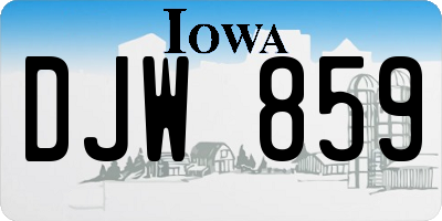 IA license plate DJW859