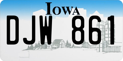 IA license plate DJW861