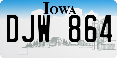 IA license plate DJW864