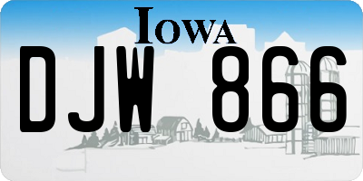 IA license plate DJW866