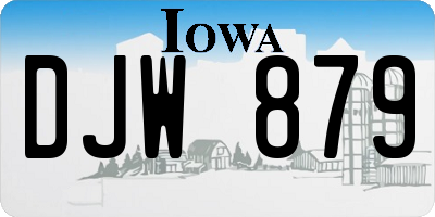 IA license plate DJW879