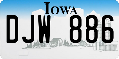 IA license plate DJW886